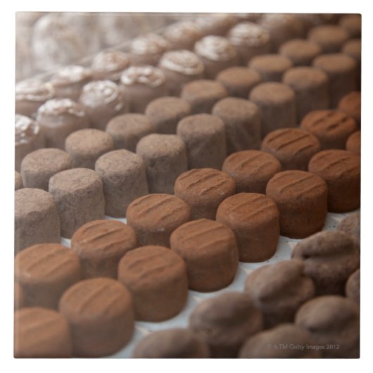 chocoladewinkelafbeelding tegeltje (Voorkant)