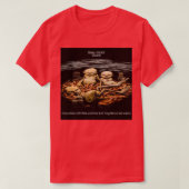 Chocoladezetmeel en met hete honden gearomatiseerd t-shirt (Design voorkant)