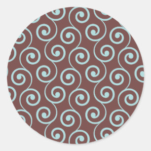 Chocoladezwijn in Aqua Ronde Sticker