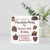 Chocolaliefhebbers Feest  Kaart (Staand voorkant)