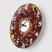 Chocolare Glazed Dounut met Sprinkles Grote Klok (Hoek)