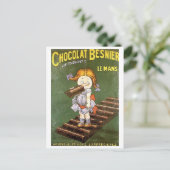 Chocolat Besnier Vintage Ad Briefkaart (Staand voorkant)