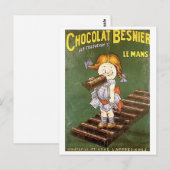 Chocolat Besnier Vintage Ad Briefkaart (Voorkant / Achterkant)
