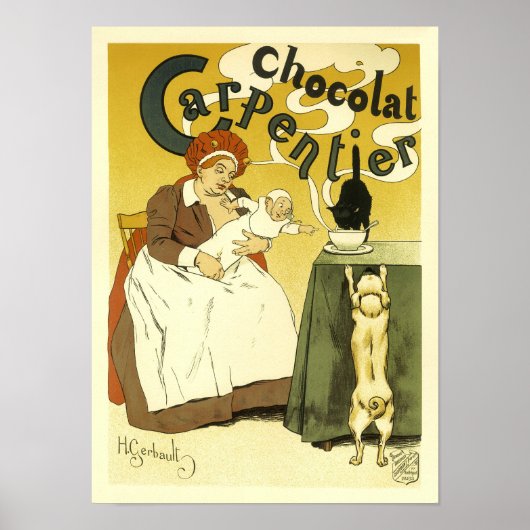 Chocolat Carpentier  Frans Adverteren Poster (Voorkant)