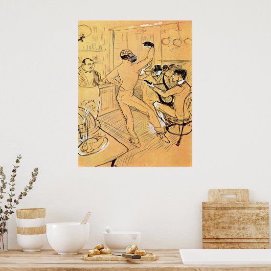 Chocolat-dans van Toulouse-Lautrec Poster (Keuken)