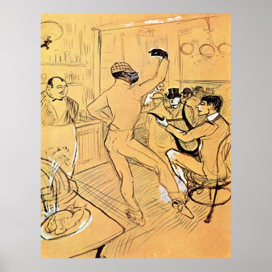 Chocolat-dans van Toulouse-Lautrec Poster (Voorkant)