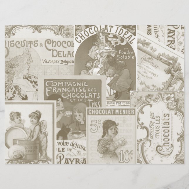 Chocolat Francais publicité Découpage et Collage (Voorkant)