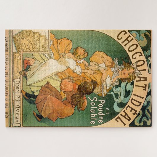 Chocolat Idéal beroemd gemaakt door Alphonse Mucha Legpuzzel (Horizontaal)