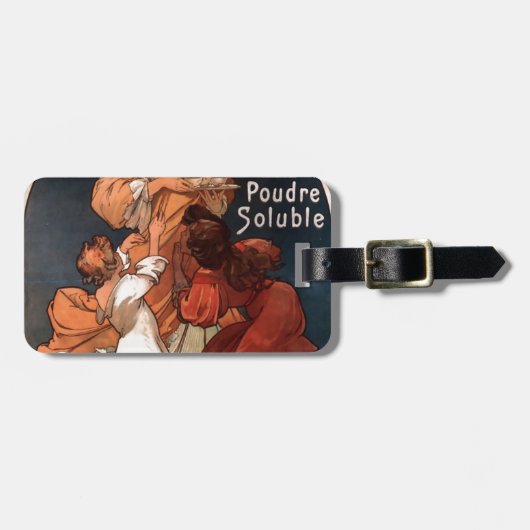 Chocolat Ideal door Alphonse Mucha Bagagelabel (Voorkant horizontaal)