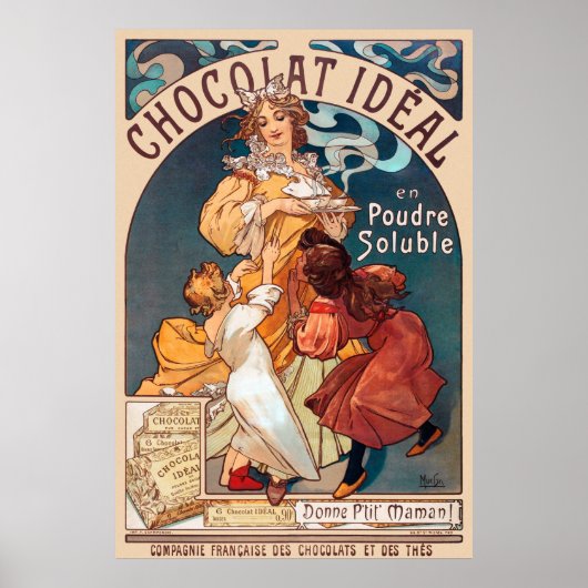 Chocolat idéal France Art  Wall Art Poster (Voorkant)