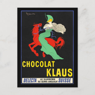 Chocolat Klaus,  adverteren poster, Briefkaart