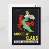 Chocolat Klaus, adverteren poster, Briefkaart (Voorkant / Achterkant)