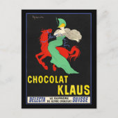 Chocolat Klaus,  adverteren poster, Briefkaart (Voorkant)