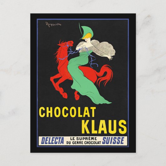 Chocolat Klaus, adverteren poster, Briefkaart (Voorkant)