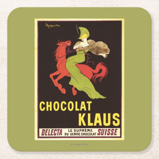 Chocolat Klaus Advertisement Poster Kartonnen Onderzetters (Voorkant)