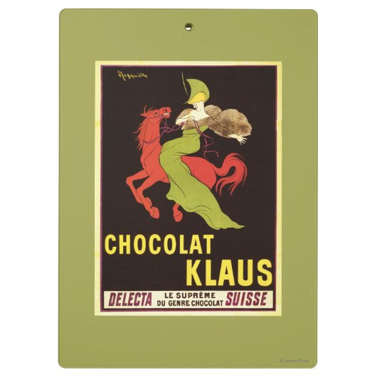 Chocolat Klaus Advertisement Poster Klembord (Achterkant)