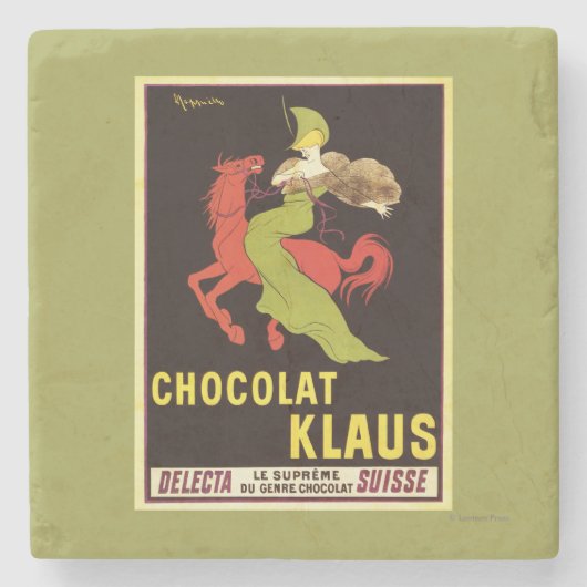Chocolat Klaus Advertisement Poster Stenen Onderzetter (Voorkant)