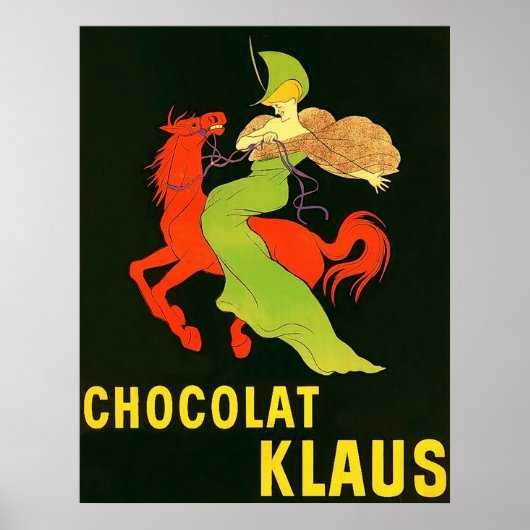 Chocolat Klaus ~ Franse advertentie. Poster (Voorkant)