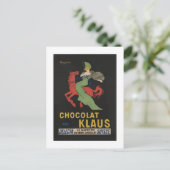 Chocolat Klaus Woman op paard Briefkaart (Staand voorkant)