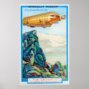 Chocolat Masson en Zeppelin Airship Poster