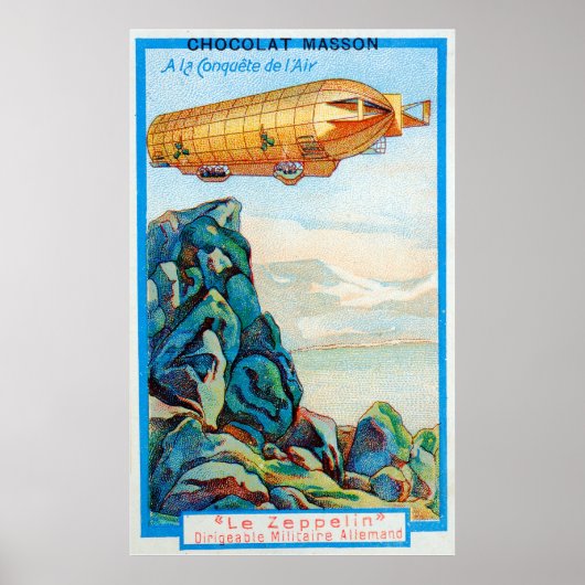 Chocolat Masson en Zeppelin Airship Poster (Voorkant)
