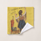 Chocolat menier meisje muur schrijven bad handdoek (Wasdoekje)