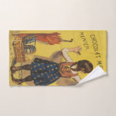 Chocolat menier meisje muur schrijven bad handdoek (Handdoek)