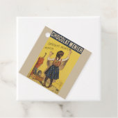 Chocolat menier meisje muur schrijven bedankjes labels (In situ)