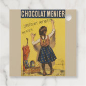 Chocolat menier meisje muur schrijven bedankjes labels (Achterkant)