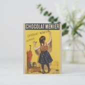 Chocolat menier meisje muur schrijven briefkaart (Staand voorkant)