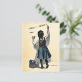 Chocolat menier meisje muur schrijven briefkaart (Staand voorkant)