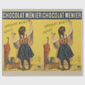 Chocolat menier meisje muur schrijven cadeaupapier (Vlak)
