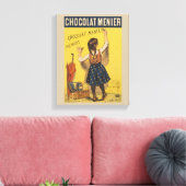 Chocolat menier meisje muur schrijven canvas afdruk (Insitu (Woonkamer))