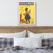 Chocolat menier meisje muur schrijven canvas afdruk (Insitu (Slaapkamer))