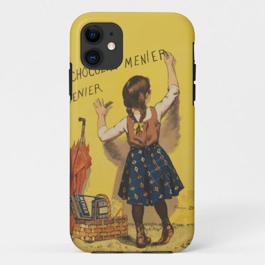 Chocolat menier meisje muur schrijven Case-Mate iPhone case (Achterkant)