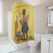 Chocolat menier meisje muur schrijven douchegordijn (In situ)