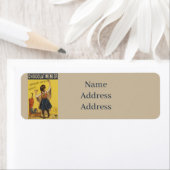 Chocolat menier meisje muur schrijven etiket (Insitu)