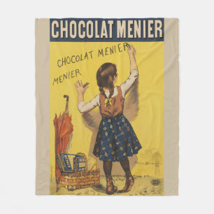 Chocolat menier meisje muur schrijven fleece deken