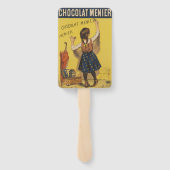 Chocolat menier meisje muur schrijven handwaaier (Achterkant)