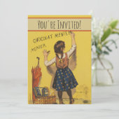 Chocolat menier meisje muur schrijven kaart (Staand voorkant)