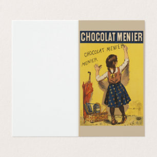 Chocolat menier meisje muur schrijven kaart