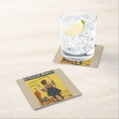 Chocolat menier meisje muur schrijven kartonnen onderzetters (Insitu)