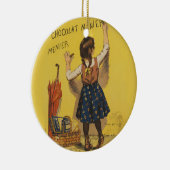 Chocolat menier meisje muur schrijven keramisch ornament (Rechts)