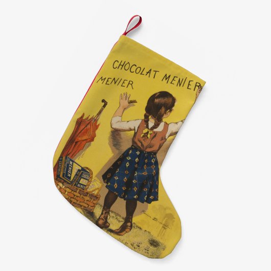 Chocolat menier meisje muur schrijven kleine kerstsok (Voorkant (Hangend))