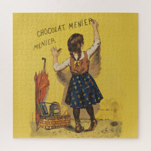 Chocolat menier meisje muur schrijven legpuzzel