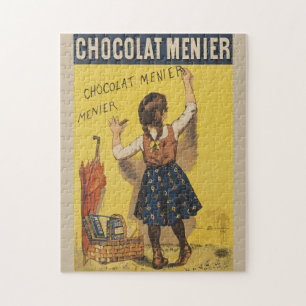Chocolat menier meisje muur schrijven legpuzzel