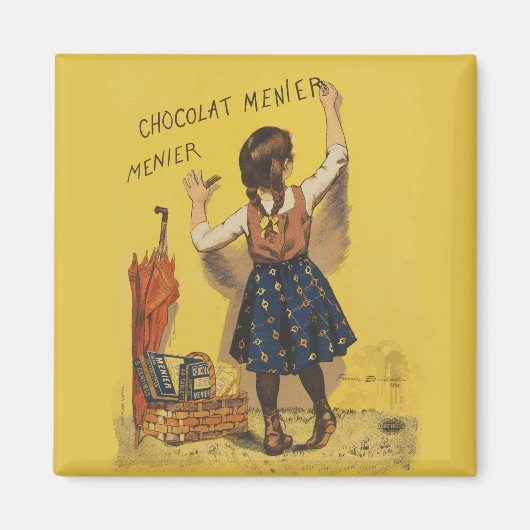 Chocolat menier meisje muur schrijven magneet (Voorkant)