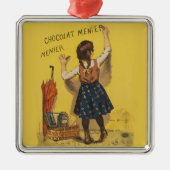 Chocolat menier meisje muur schrijven metalen ornament (Voorkant)