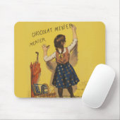 Chocolat menier meisje muur schrijven muismat (Met muis)