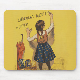 Chocolat menier meisje muur schrijven muismat